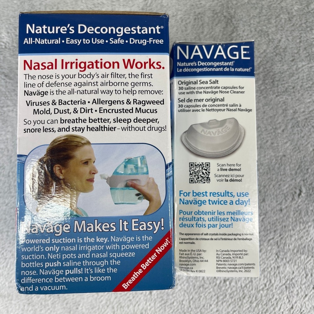 Navage Nasal Irrigation Starter Bundle: Navage Nose Cleaner W/ 30 Salt Pods - Picture 4 of 10
